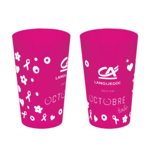 Gobelet réutilisable – 33 cl - Octobre Rose
