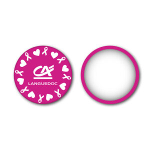 Miroir poche 56 mm - Octobre Rose