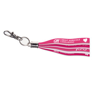 Porte-clés multi-brins - Octobre Rose