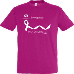 T-shirt Homme et  Femme rose orchidée - coton bio